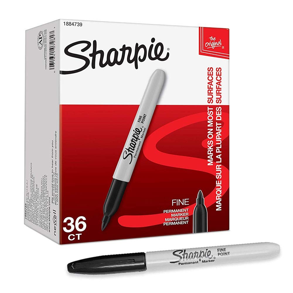 Sharpie Permanent Marker Fine Point,Fine Point Black Permanent Marker Quick D...