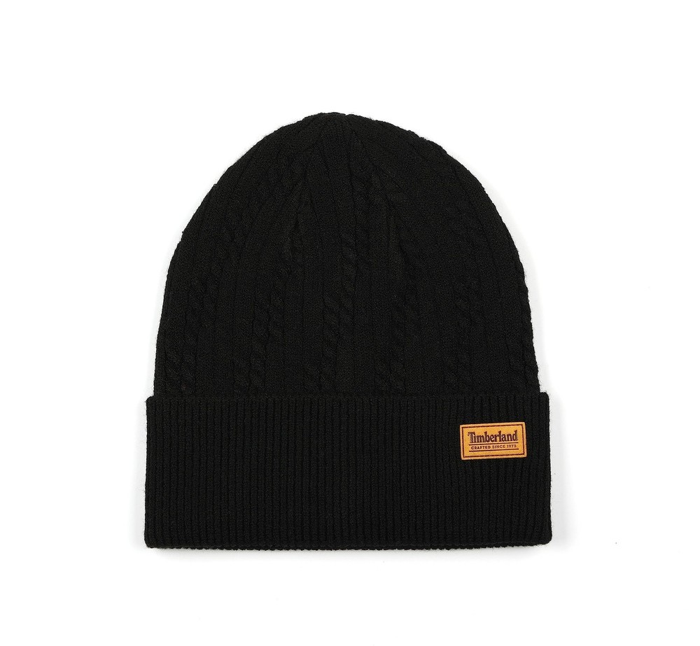 Timberland Women's Gradation Cable Cuff Hat One Size Black