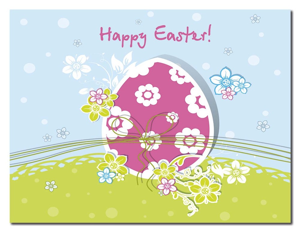 Happy Easter Cards-Blank Inside with Envelopes-5.5"x4.25"-24 Pack