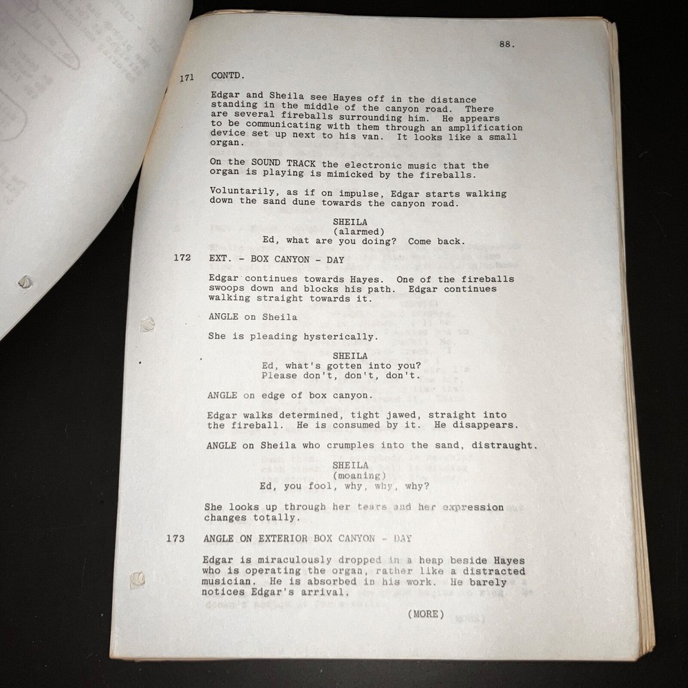 PSI FACTOR (1980) Peter Mark Richman's Notated Alien Sci-Fi Script + COA!