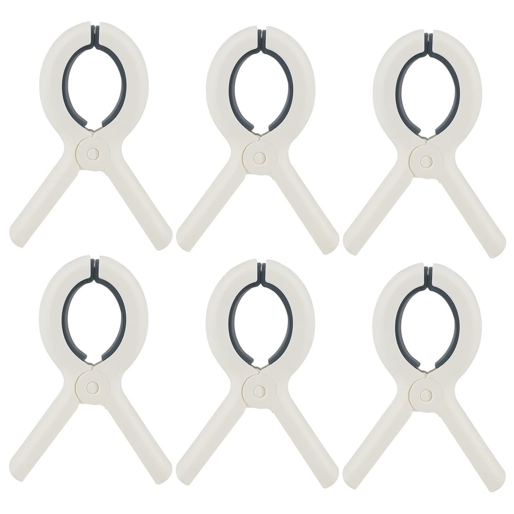 6-Pack Heavy Duty Plastic Beach Towel Clips Windproof Clamps for Laundry