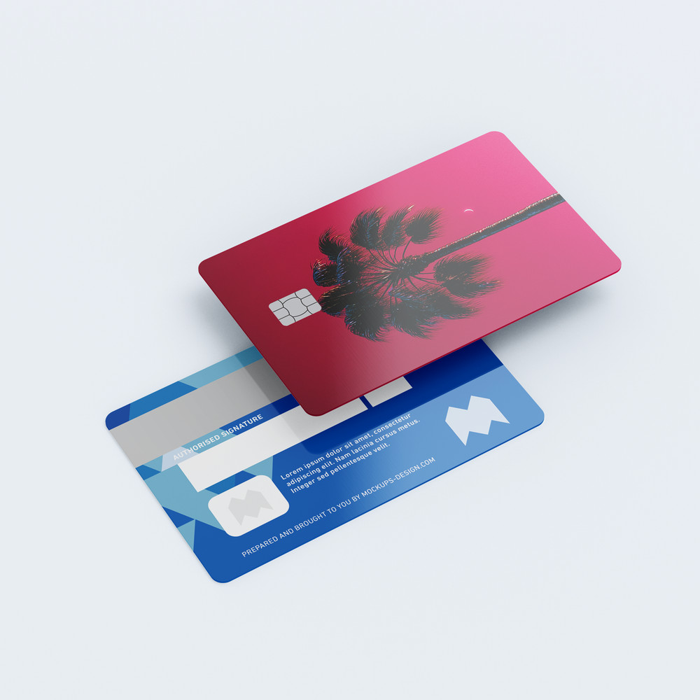 Neon Palm Sunset Card Skin