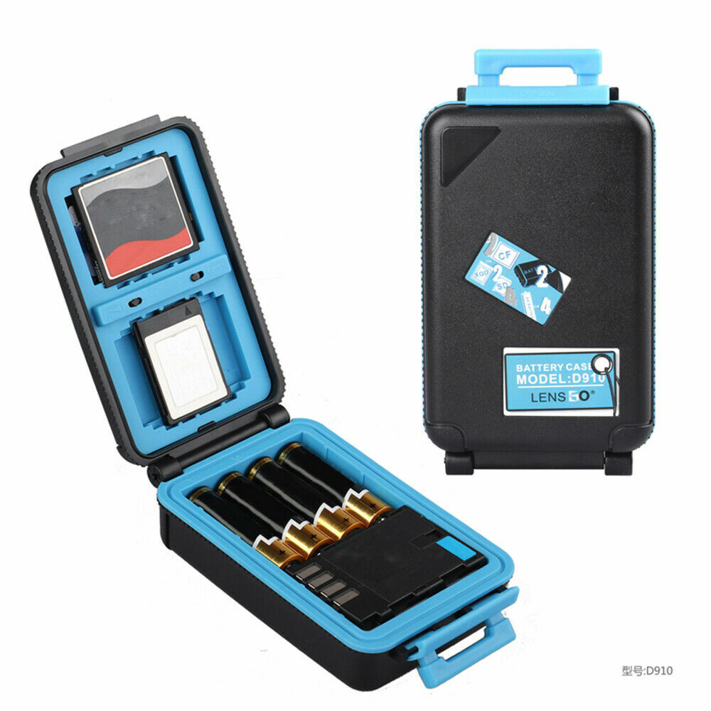 LENSGO D910 Battery Storage Case Waterproof AA SD CF XQD Memory Card Storage Box