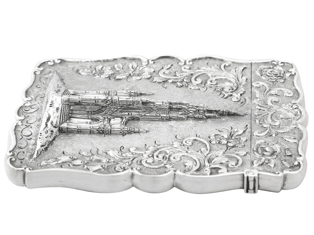 Antique Victorian Sterling Silver Card Case