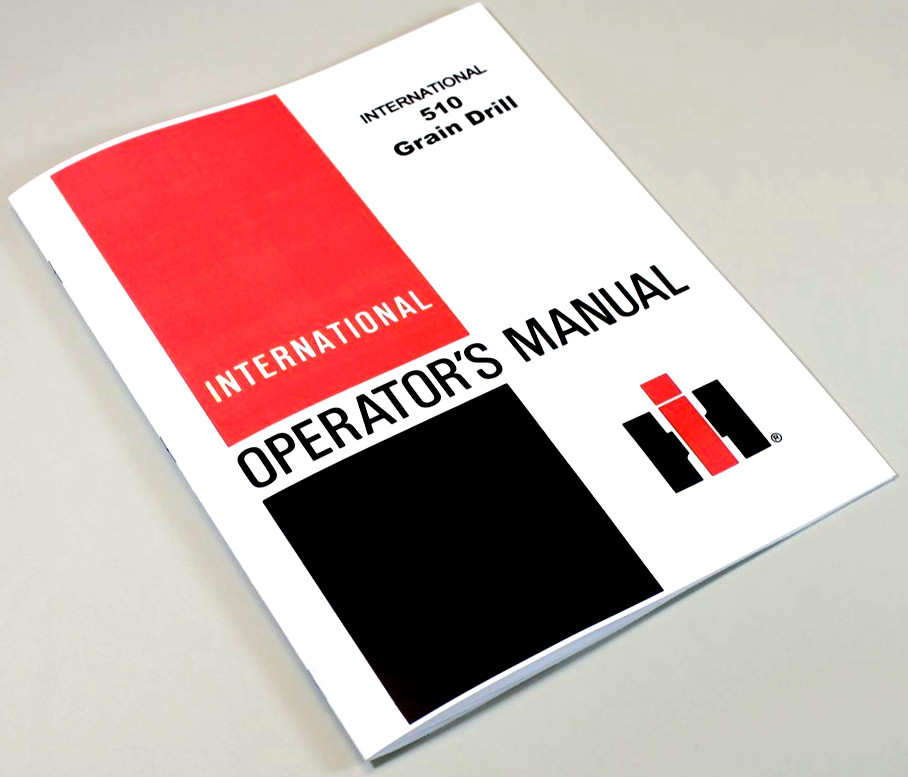 International 510 Grain Drill Planter Owners Operators Manual Settings Chart
