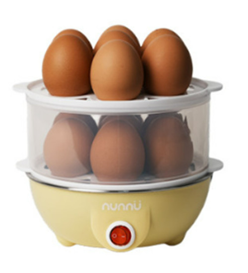 Electric Egg Cooker 2 Tier Soft Boiled Eggs Maker Timer 220V Kitchen