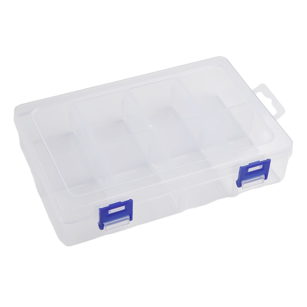 Adjustable 8 Grids Compartment Plastic Storage Box/ Screw Holder Case Organizer