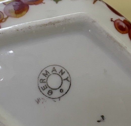 Vintage Grape Sugar Bowl, Made In Germany