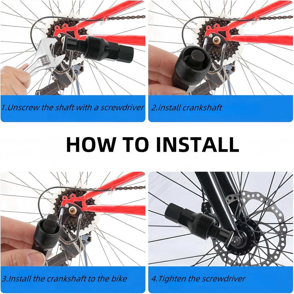 Durable Bicycle Crank Remover Tool Compact Puller Maintenance Accessory Black