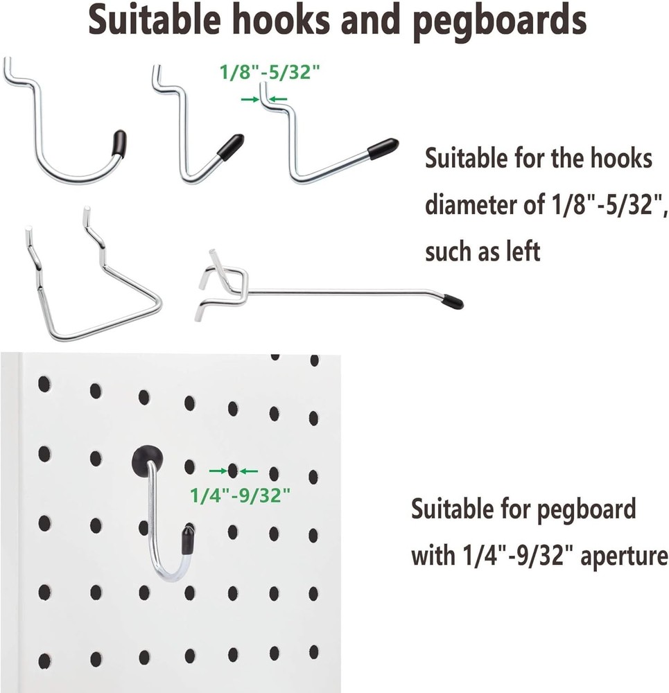 Universal Pegboard Hook Locks - 60 PCS Rust Resistant for Optimal Storage