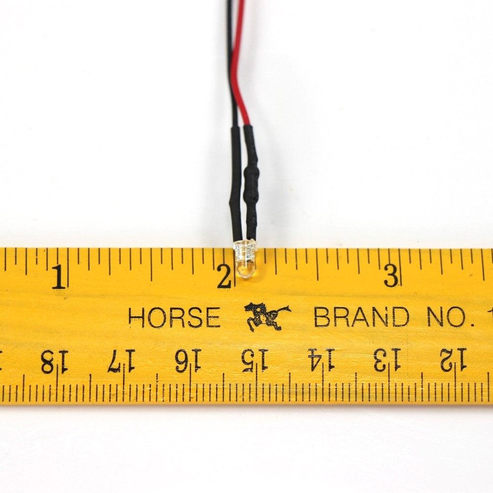 20Pcs 3mm Warm White Pre-Wired LED Light 12V-18V for Model Railway Train Layout