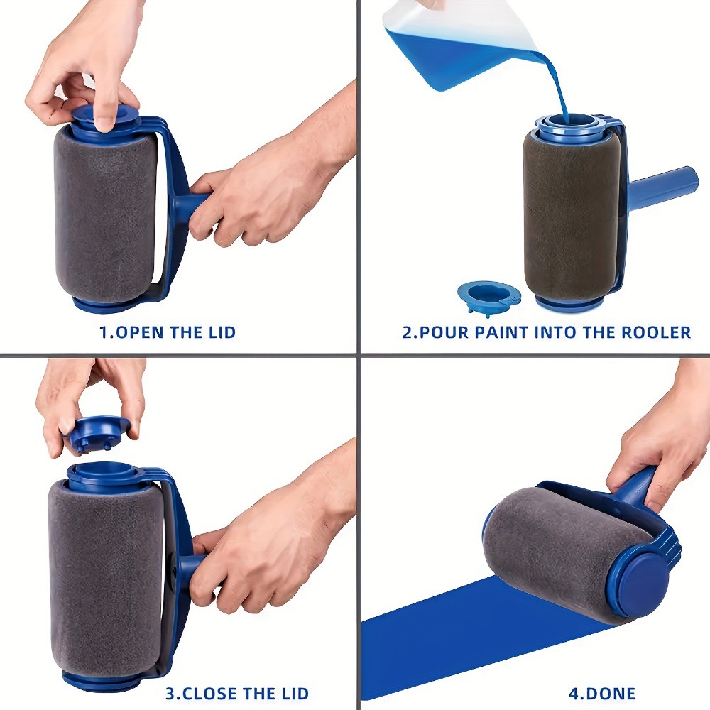 Fast Efficient Easy-Use Reusable Precision Single-Body 6 Inch Paint Roller Brush