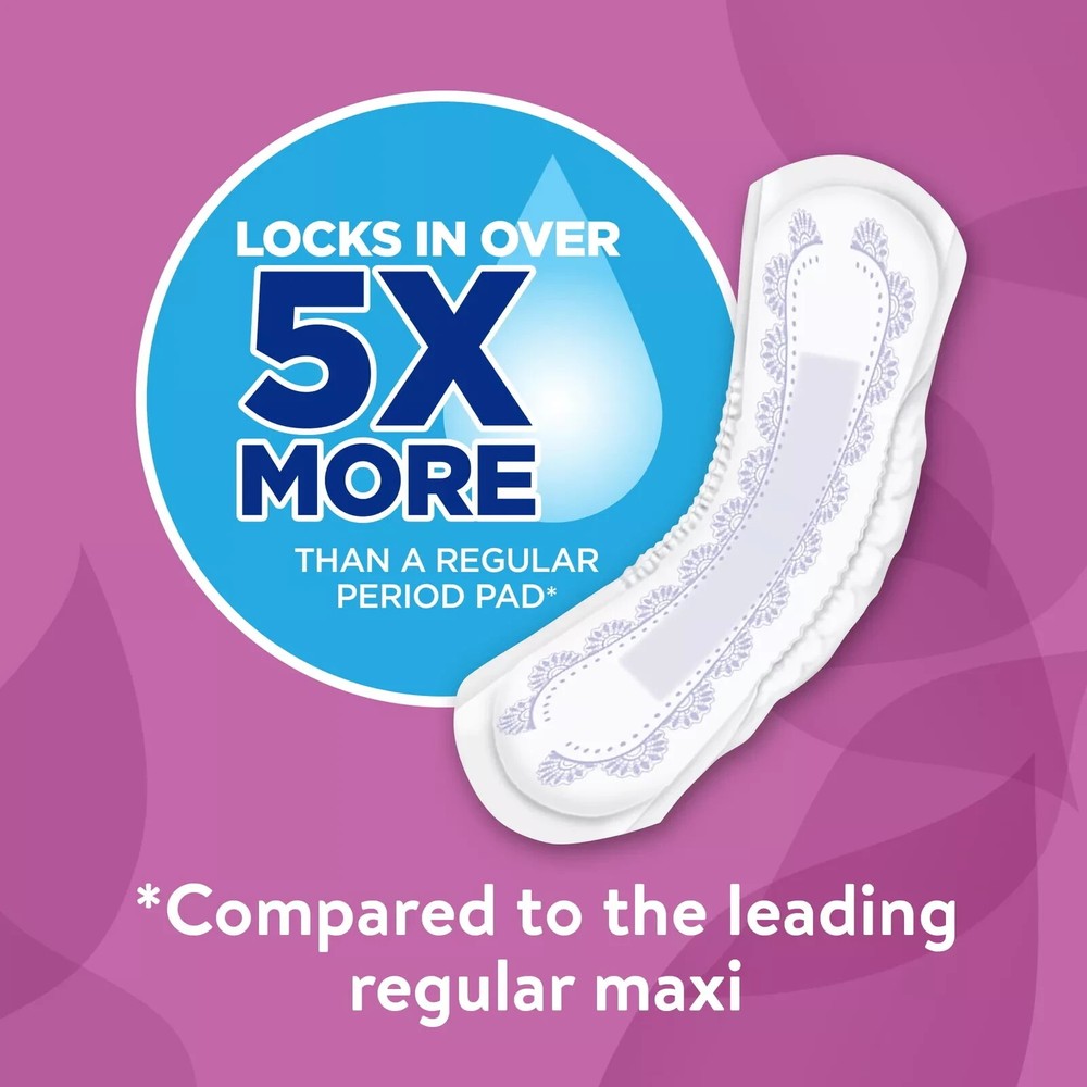 Equate Options Moderate Absorbency Regular Length Pads Value Pack, 72 count