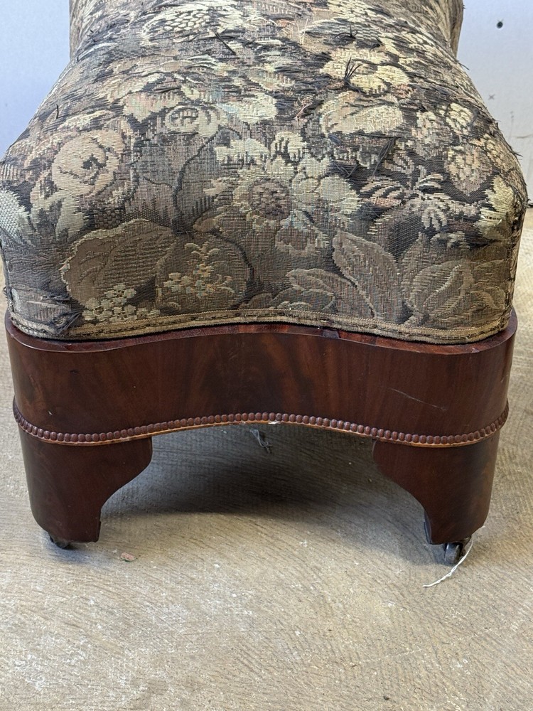 antique empire mahogany foot stools bench PAIR window seats Classical