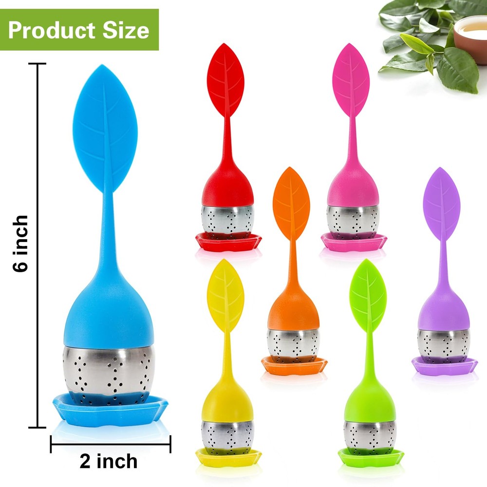 Bekith 7x Silicone Tea Infusers for Loose Leaf Tea, Cute & Fine Mesh