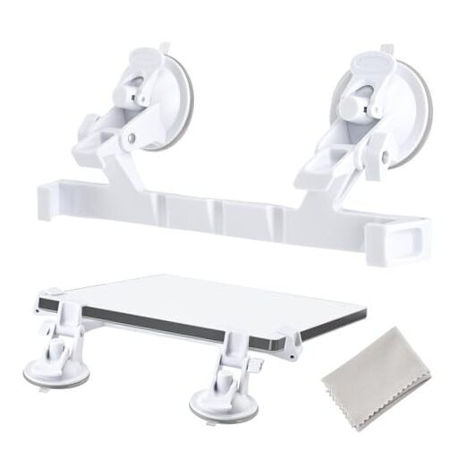 White Starlink Mini Car Mount for Dashboard & Suction Cup Mount