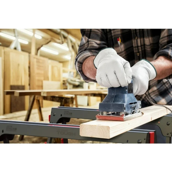 Hyper Tough Hyper Stack Foldable Metal Sawhorse, 450-lb Capacity