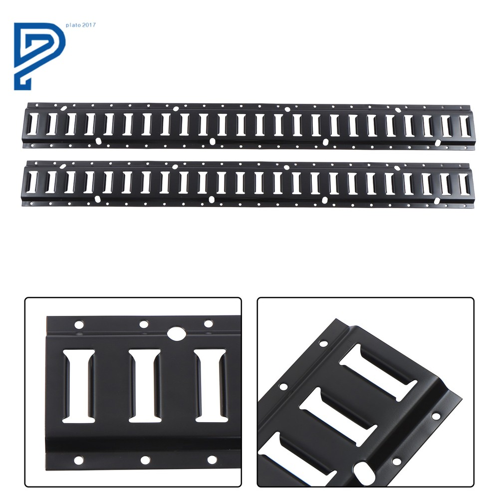 2 Pack 4' E Tie Down Rail Kit For Cargo Trailers Power Coated E-Tracks