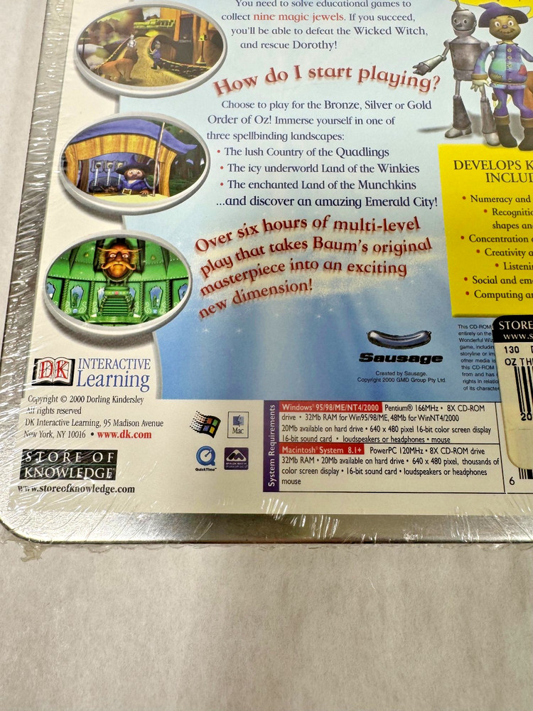 OZ The Magical Adventure DK Interactive Learning, CD-ROM, 2000 Sealed NEW!