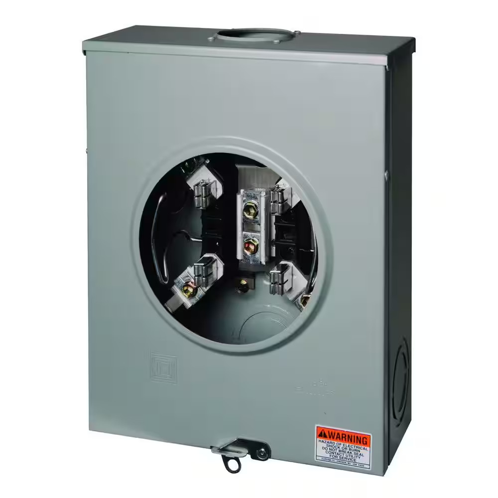 200 Amp Ringless-Horn Bypass Overhead or Underground Meter Socket with Tri-Plex