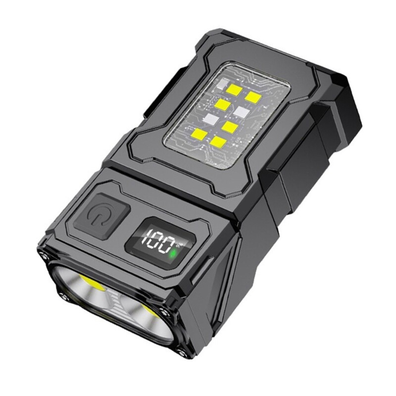 Work Flashlight with USB Charging ABS Texture for Night Working Enthusiasts