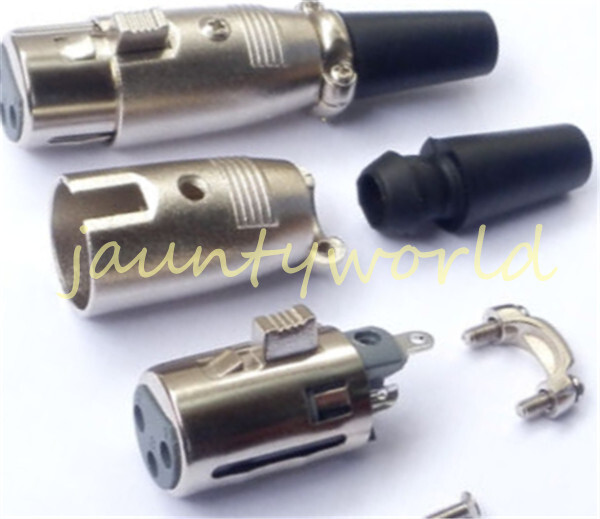 1PCS MicrophPatch XLR Female 3-pin Plug Connector