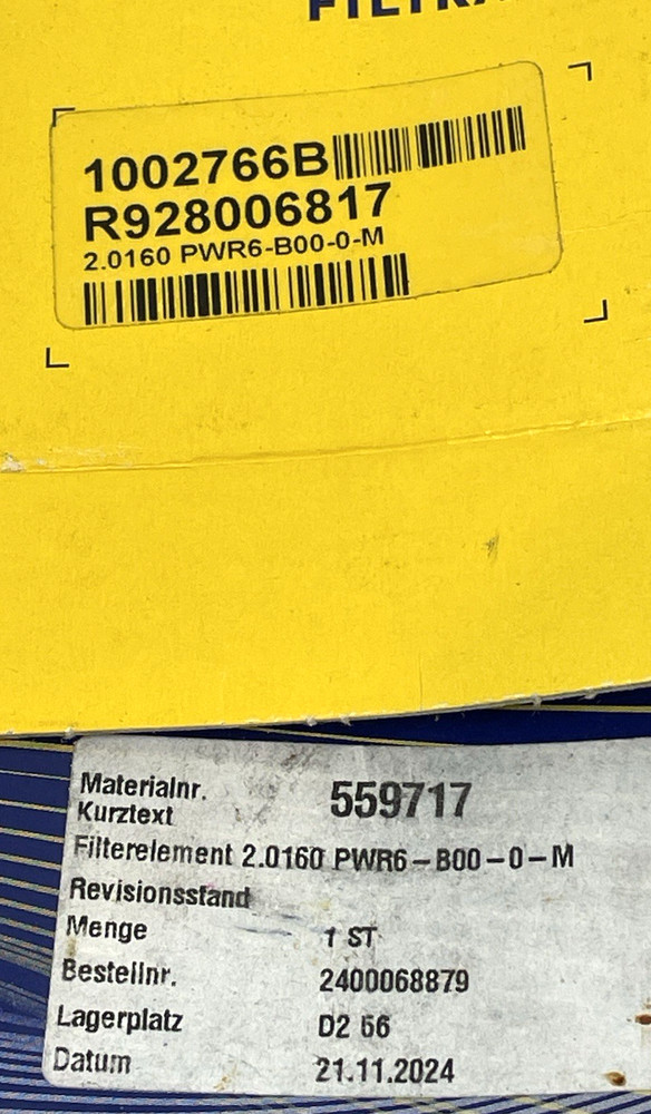 REXROTH R928006817 Hydraulic Filter Element