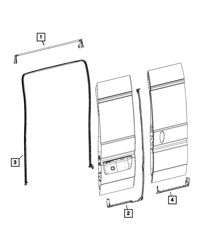 Genuine Mopar Cargo Door Weatherstrip 68229641AD