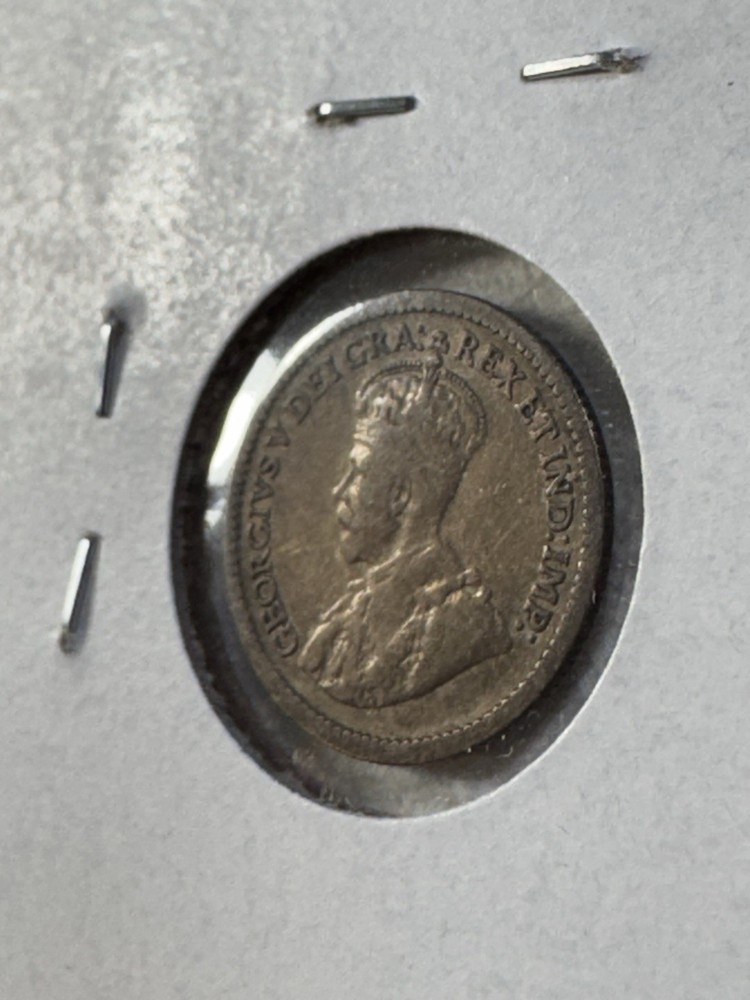 1912 Canada 5 Cents Silver Coin Cleaned