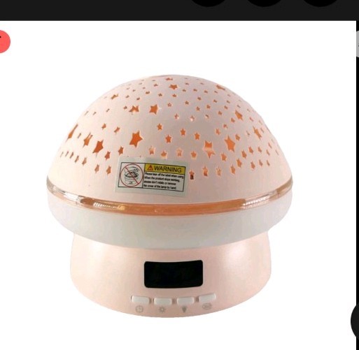 Pink mushroom projection lamp Star.moon Pattern.