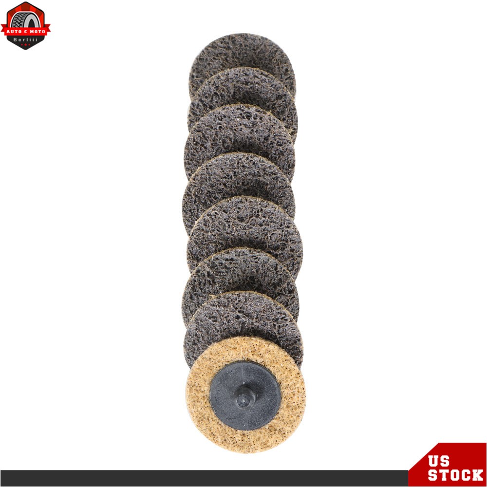 50Pack 2" Coarse Surface Conditioning Discs Roll Lock Die Grinder Sanding Pads