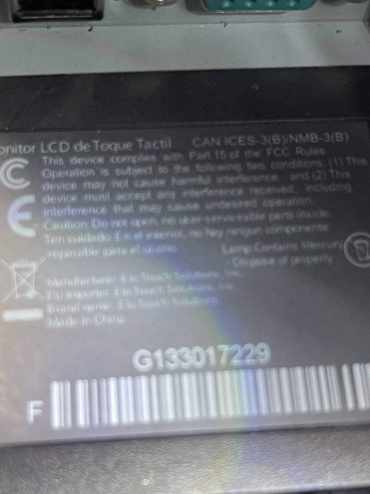 ELO Touch Solutions Screen With Stand Dell Optiplex 7010 Epson Receipt Printer