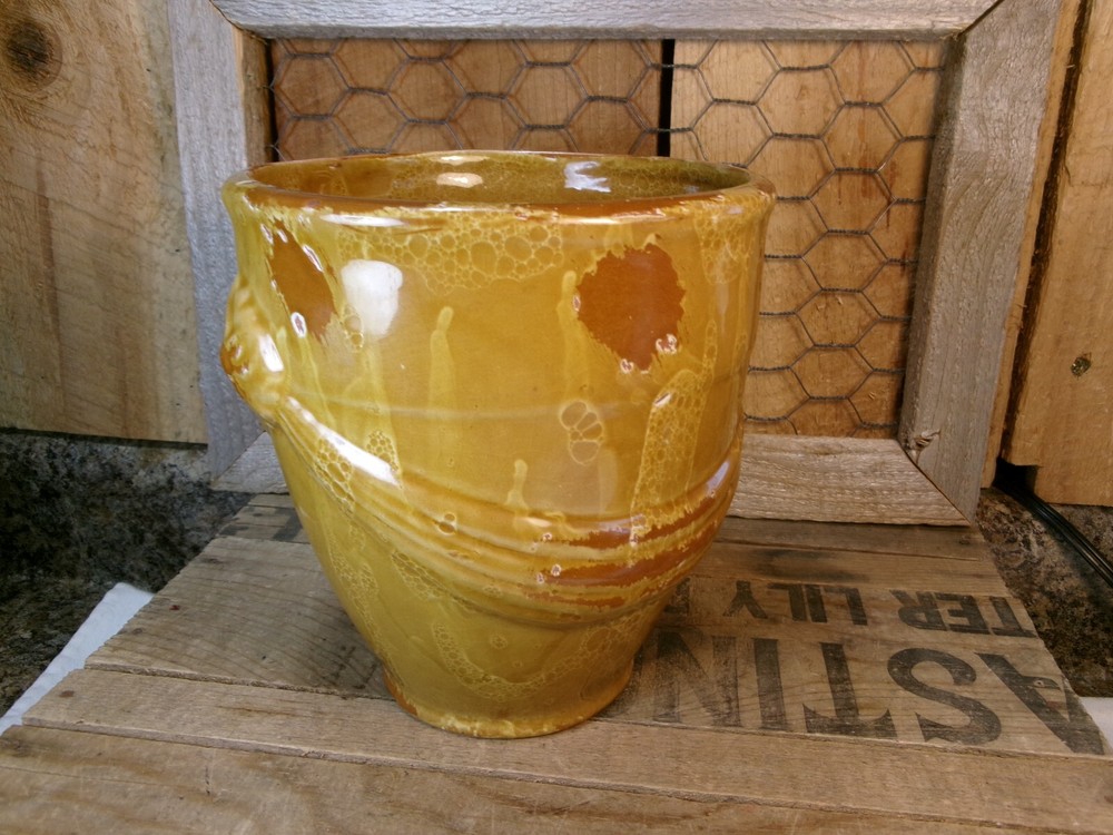 Glazed Red Clay Pottery Planter