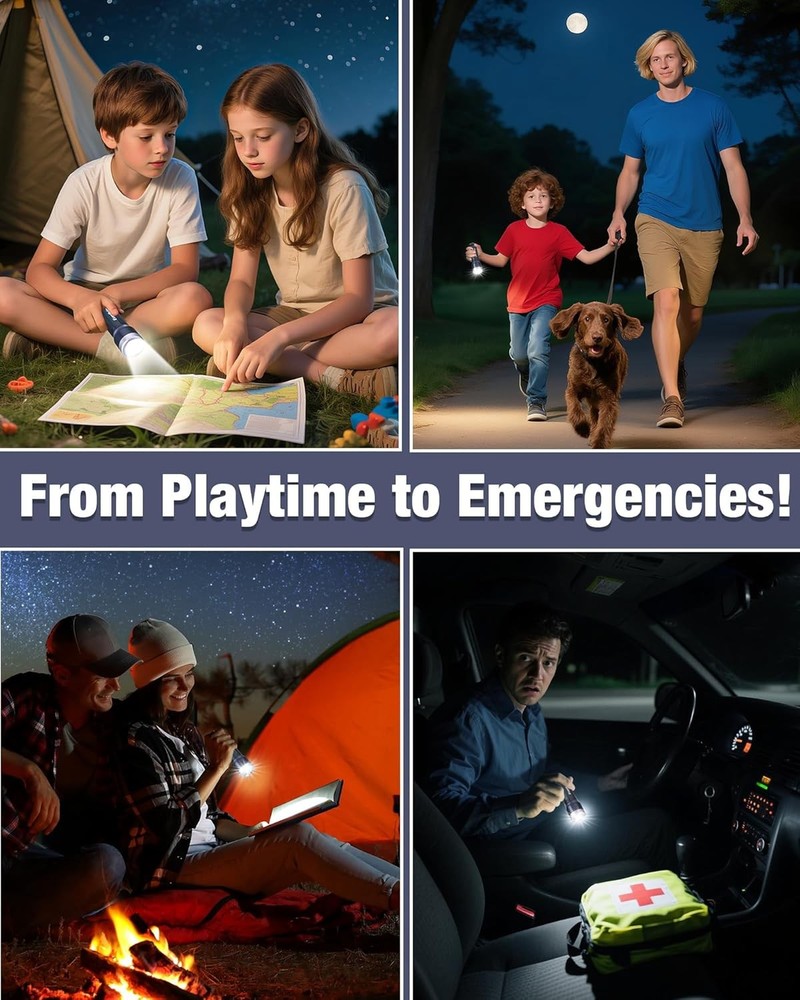 EverBrite Compact LED Flashlights Mini Flashlights Water-Resistant 3 Light Modes