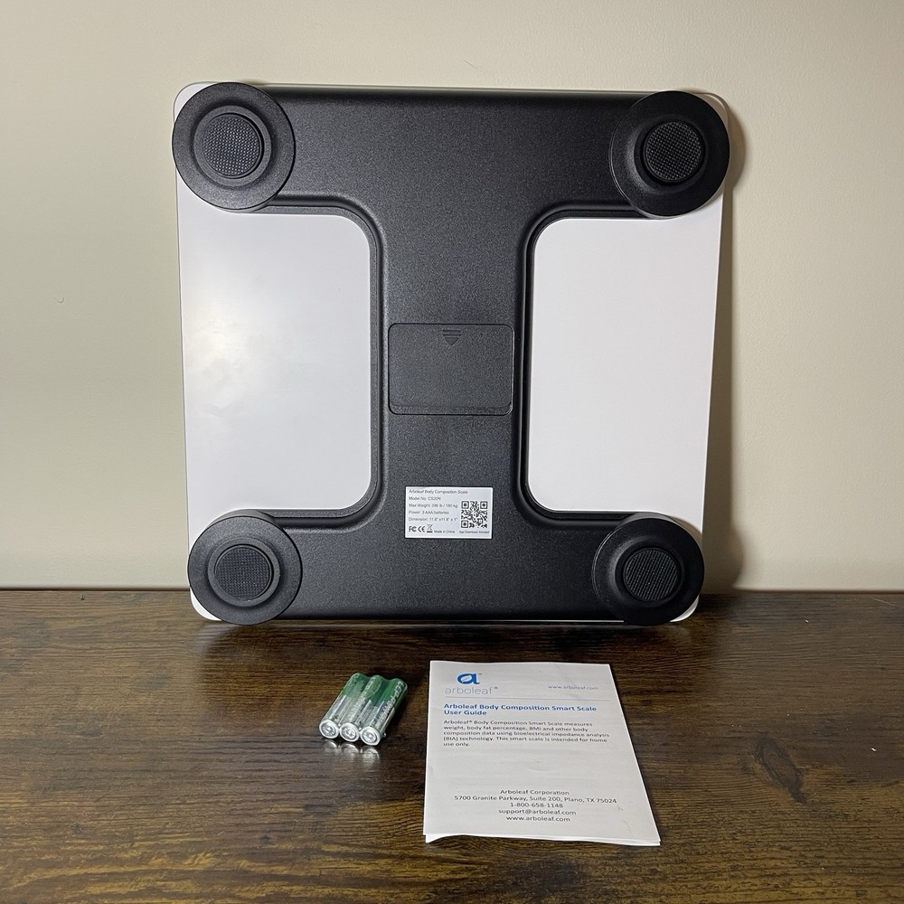 Arboleaf CS20N Body Composition Scale Smart Bluetooth Open Box 396 lb Capacity