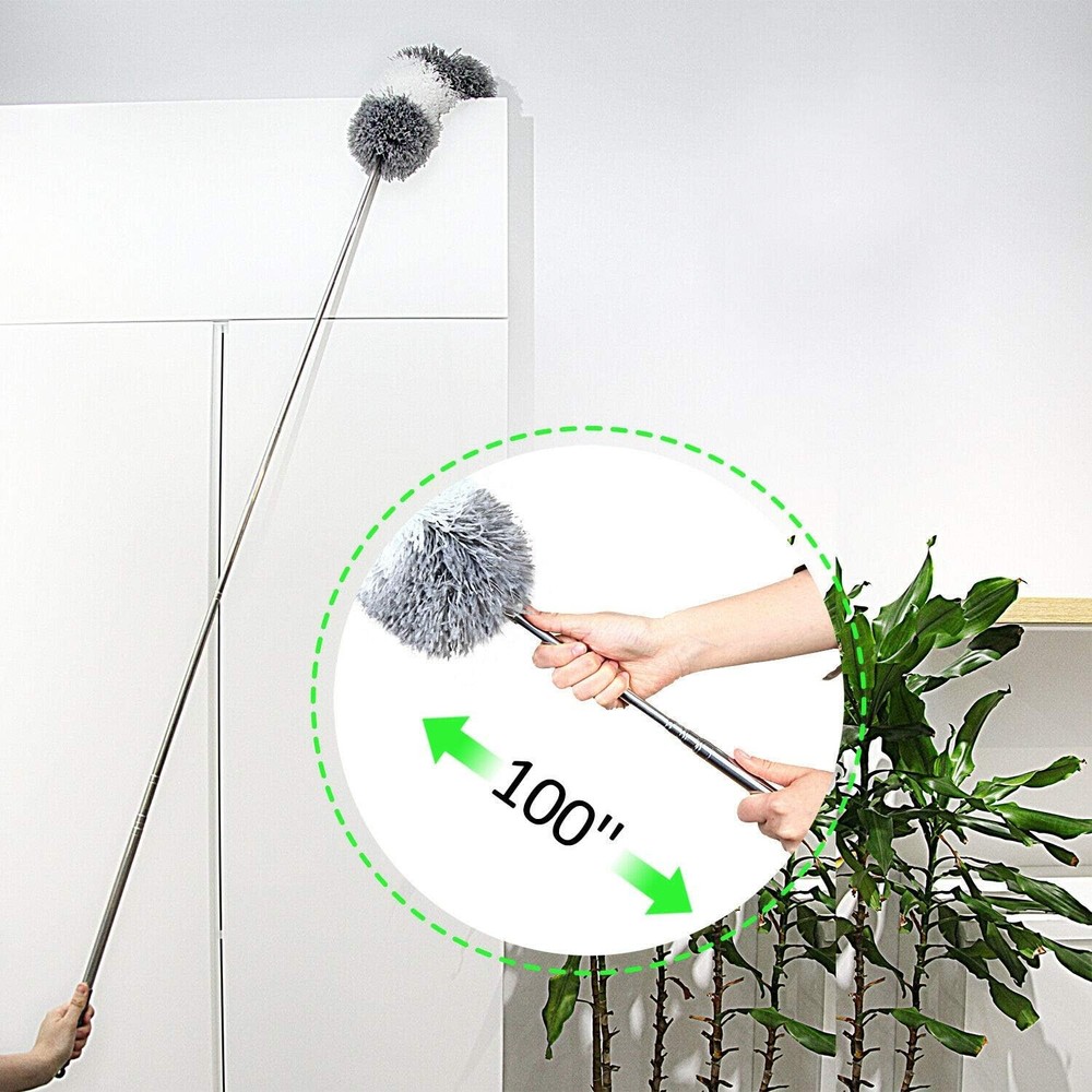 Microfiber Feather Duster with Extendable Pole and Bendable Head