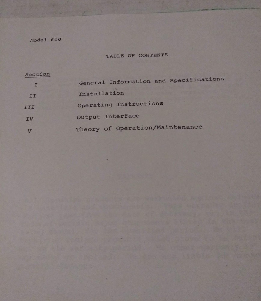 BIOMATION MODEL 610B TRANSIENT RECORDER OPERATING AND SERVICE MANUAL