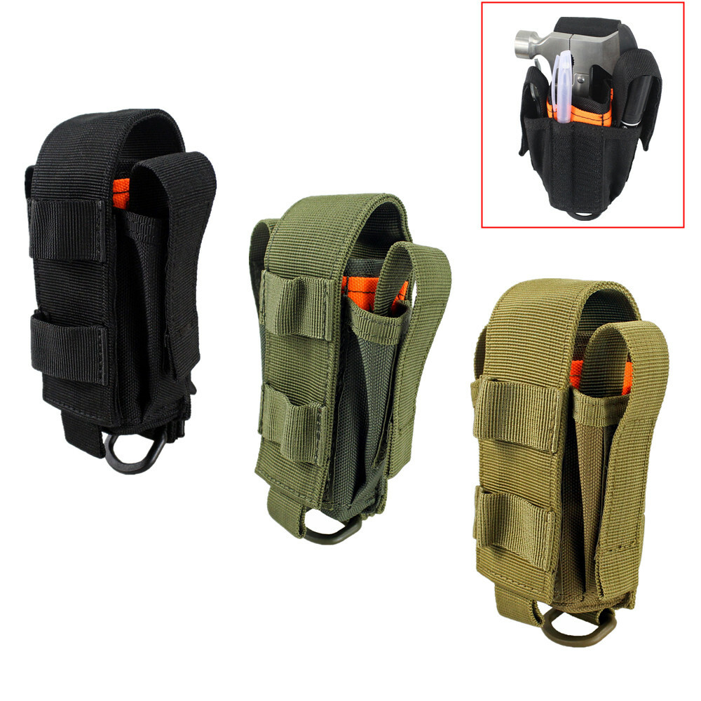 Molle Multi Tool Organizer Pouch Multiple Pocket Holder for Plier Flashlight