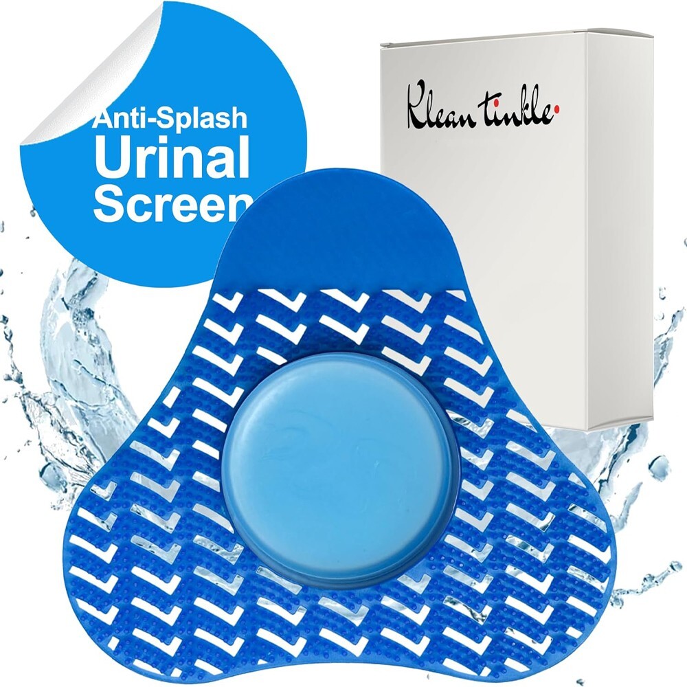 Premium Urinal Screen Deodorizer with Urinal Cakes Ocean Blue Scent - 3 Pack