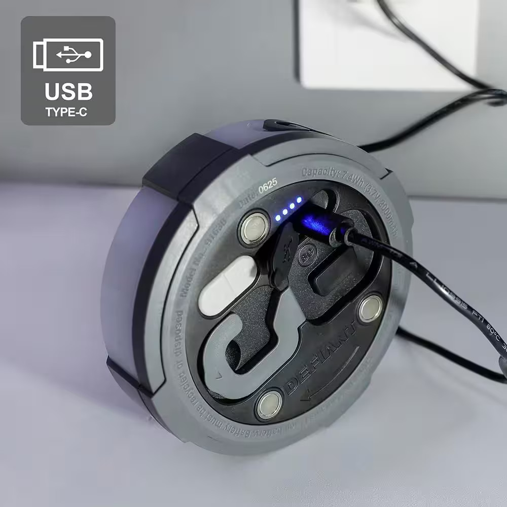 250-Lumens 2-In 1 Multi-Functional Rechargeable Utility Light with String Light