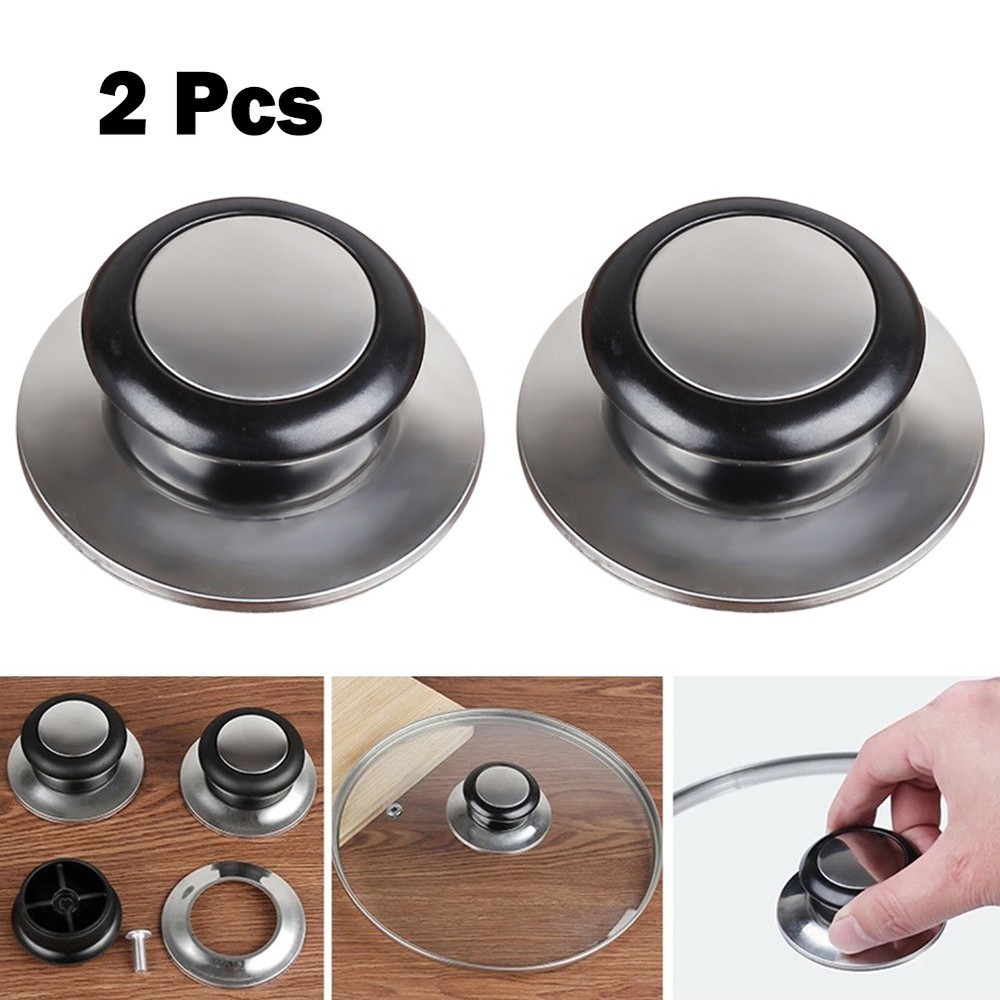Lid Knobs Cap With Screws Kitchen Tools Replacement 2pcs Cookware Handgrip