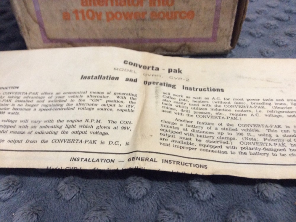 Converta - Pak ~ Voltage Converter Model CVP-1