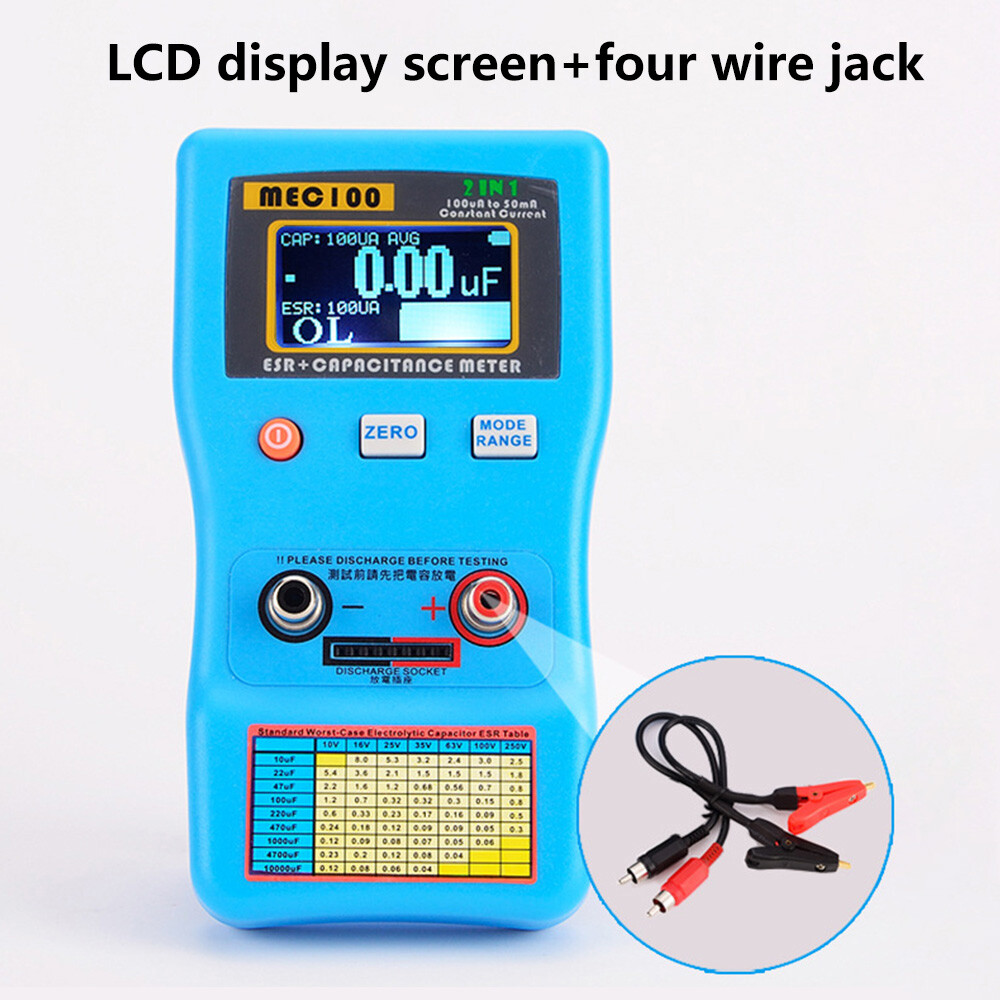 MEC-100 High-precision Capacitance Analyzer ESR Meter Digital Display Auto Rang