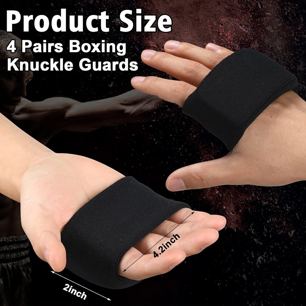 Boxing Knuckle Guards Gel Hand Protection - 4 Pairs