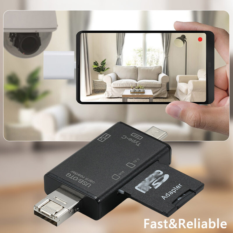 Memory Card Reader/USB Dirver MMC Storage Case Expanded HUB Camera iPhone iPad