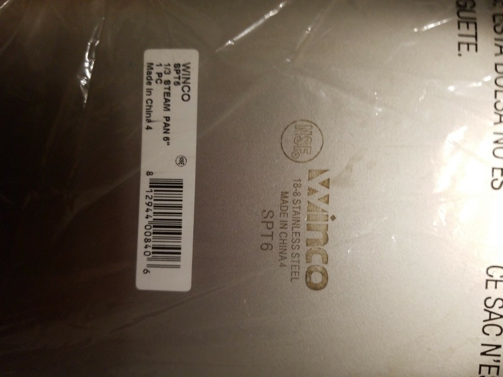 Winco 1/3 Size Pan 6" (NSF)