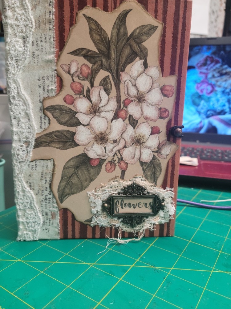 Floral Handmade Junk Journal Include Several Vintage Items