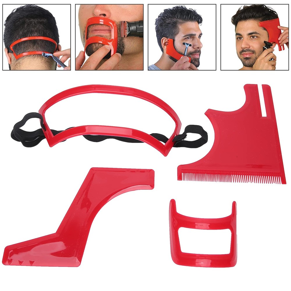 OFFAXE 4Pcs Beard Shaping Tool Kit, Shaper with Precise Templates for...