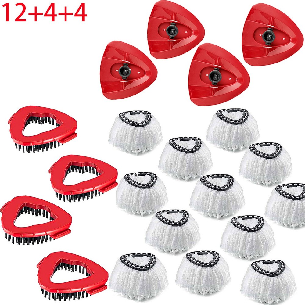 Replacement Mop HEAD For O-Cedar Spin Mop Easy Clean Wring+Brush+mop base Kit