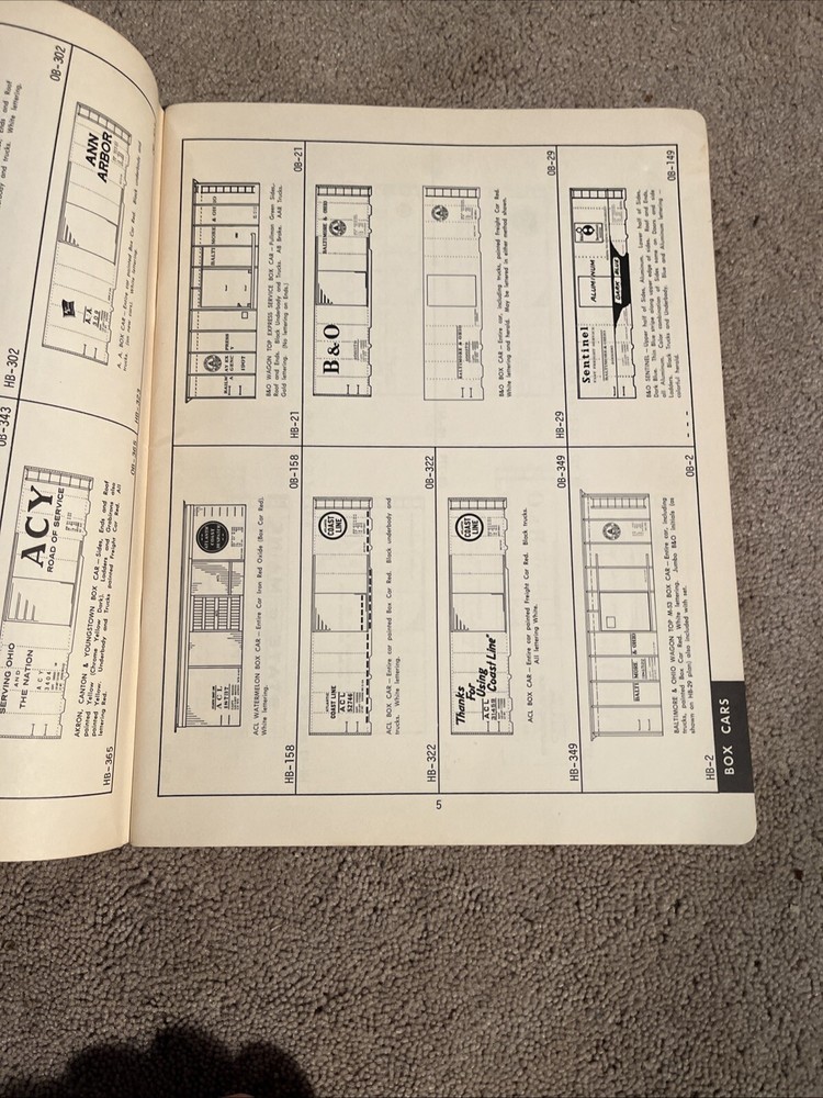 Freight Car Lettering Plan Book 1965 Good Condition